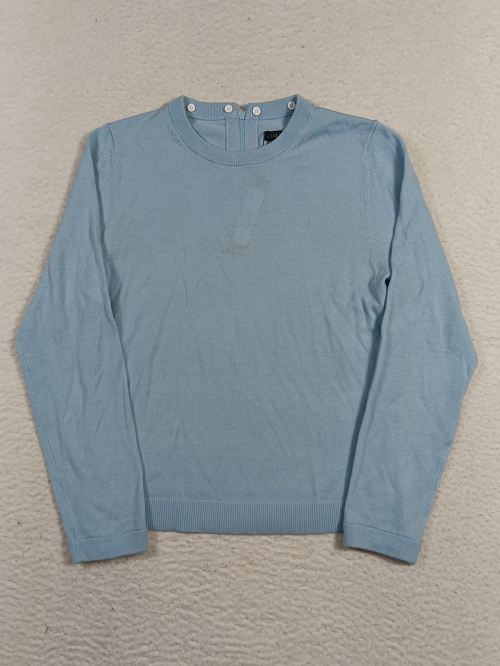 Alice + Olivia Sweater Womens Medium Carolina Blue Porla Collar Wool NWT